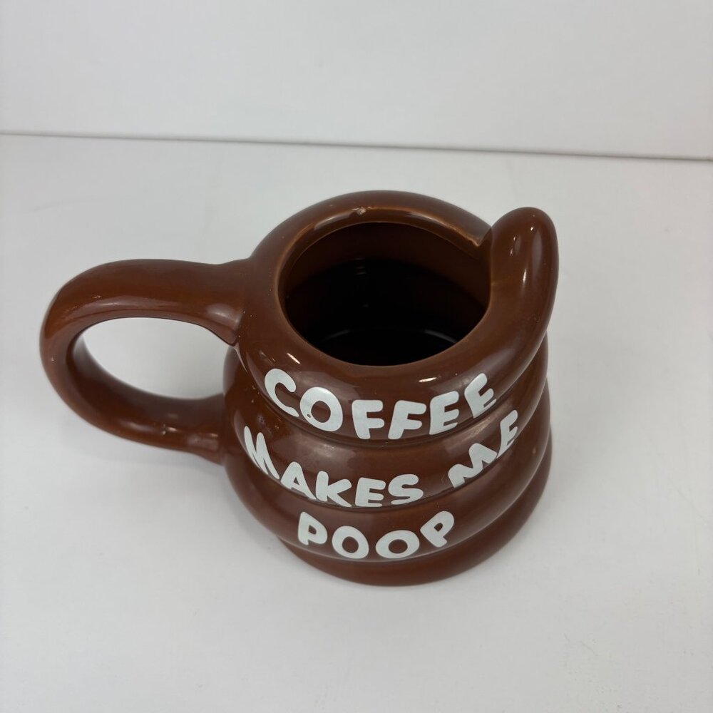 Coffee Makes Me Poop Novelty Ceramic‎ Mug Bigmouth Inc. - Picture 4 of 7